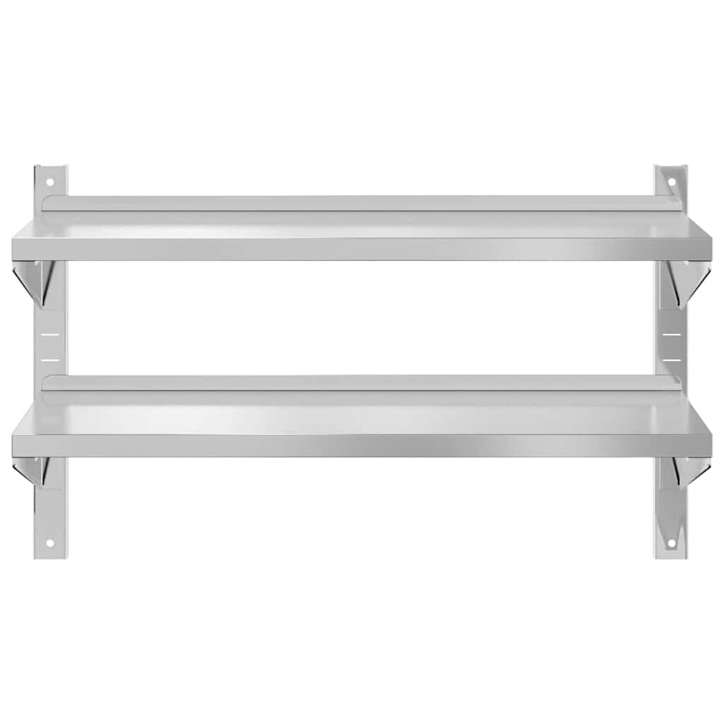 vidaXL Estante de Pared Acero Inoxidable Plateado 100x40x60 cm