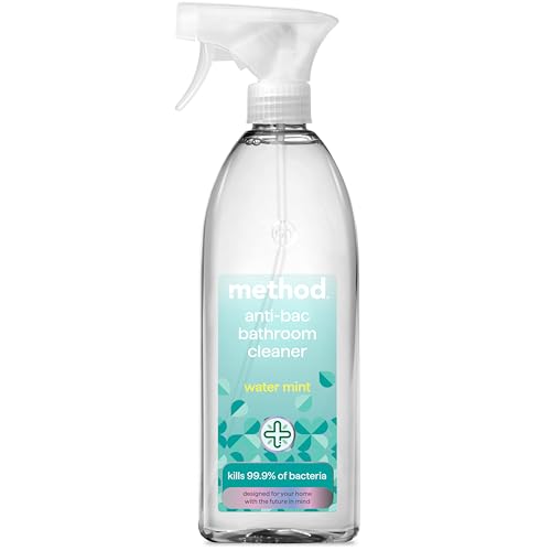 Method Antibacterial Spray Refill Bathroom Cleaner Powerful Formula Kills 99.9% of Bacteria Water Mint Scent Pack of 1 1 x 828 ml