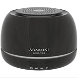 ASAKUKI Essential Oil Diffuser with Remote Control, 500ml Cool Mist Humidifier, 16 Hours Operation Aroma Diffuser with Waterless Safety Switch & 14 LED Colors - Dark Wood