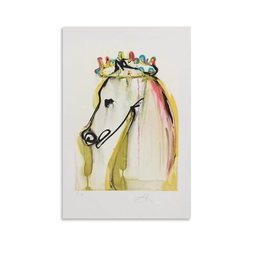 Cheval de Salvador Dalí Caligula œuvre surréaliste vibrante pour salon chic