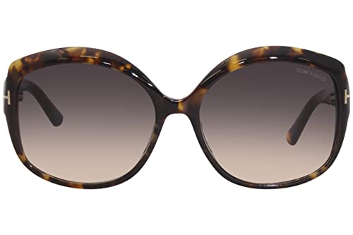 Tom Ford Chiara-02 TF919 52F Sunglasses Women's Havana/Gradient Pink Lenses 60mm2