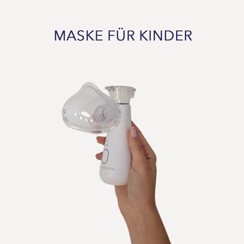 IEA Medical – Mundstück, Maske Kinder (3 Stück) | für Inhalator/Vernebler – sanft zur Haut, sicherer Sitz, einfache Reinigung, wiederverwendbar