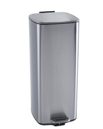 Caneca de basura cuadrada de acero inoxidable 8 galones miniatura 7