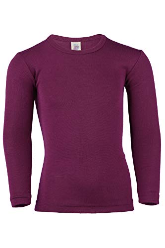 Engel Natur, Maglietta Intima da Bambino, 70% Lana, 30% Seta (116 (5-6 Anni), Orchidea)