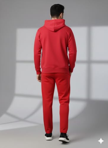 Image of Mack Jonney Solid Track Suit for men | Co-ord Set | Warm Fleece Tracksuit Set | Full Sleeve Hoodie