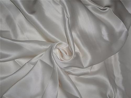 Satin de soie 190g blanc cassé, l'étoffe des grands souvenirs