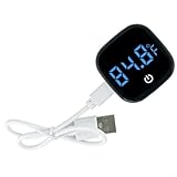 CashMuch 1 termómetro recargable para pecera ℃/℉ electrónico digital en medidor de temperatura del agua para acuario, accesorios para peceras
