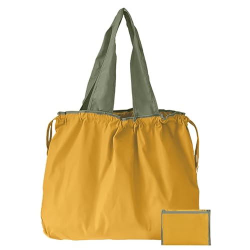 GFYFYZ Einkaufstasche Faltbar Große Wiederverwendbare Einkaufsbeutel Waschbar Shopping Bag Tragetasche mit Kordelzug und Henkel Tragbare Einkaufstaschen für Einkaufen und Travel Outdoor Camping