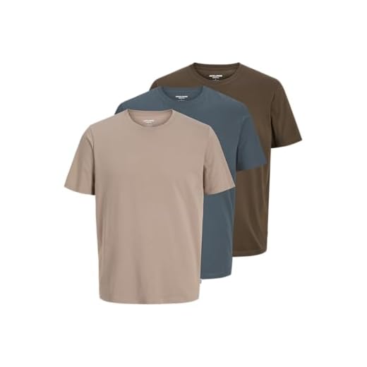 JACK & JONES Jjeorganic Basic tee SS O-Ne 3Pk MP Noos, Mocha Meringue, M