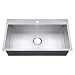 Golden Vantage 33" x 22" x 9" Top Mount Handmade Stainless Steel Single Basin Kitchen Sink