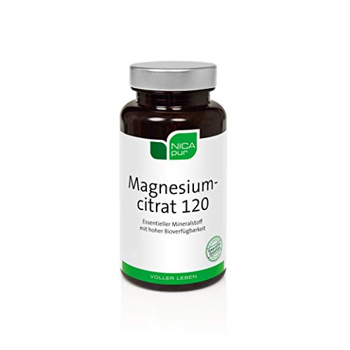 Nicapur Magnesiumcitrat 120 - 60 Kapseln mit je 120 mg Magnesiumcitrat - vegan Cover