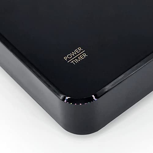 Aqurine Coffee Scale Digital With Timer, Material Polycarbonate, Usb Charging, Kitchen Food Scale Electronic, Sound Alarm, 0.1G/3Kg, Model: Ck2150, Black, 150X130X22.5Mm #TOP6