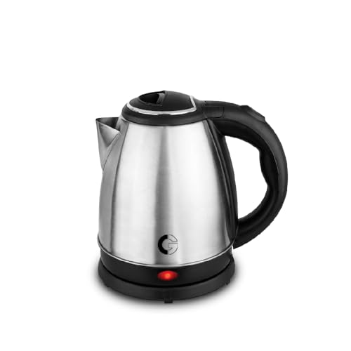 Image of CG - EKSS15 SS 1.5 Ltr Electric Kettle 1350W with Dry Boil Protection, Auto Cut Off, Cool Touch Ergonomic Handle, Double Wall Insulation 2 Yr Replacement Manufacturer Warranty - Black