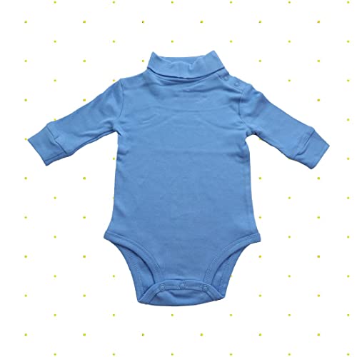 Image of SpaSilk Baby Boys 2 Pack Turtleneck Long Sleeve Bodysuit