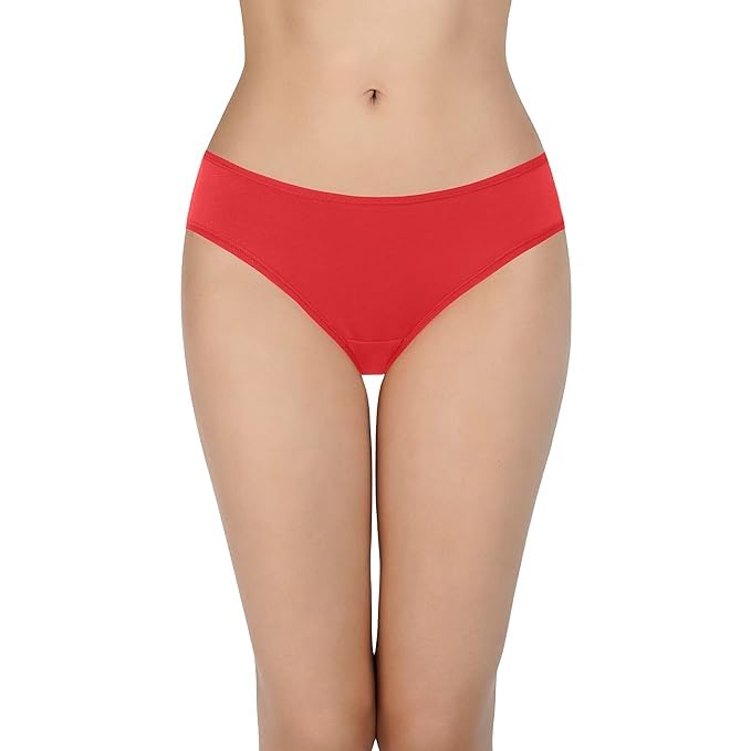 Image of LOURYN KOULYN Solid Low Rise Cotton Bikini Panty Pack(Pack of 3)