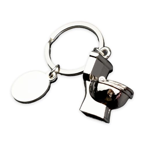 Javoryxh Llavero de inodoro realista portátil, accesorio creativo para bolsa de mano, adorno para personas modernas y humorísticas, Como Cuadro, As description
