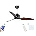Produktbild BENEXMART Smart WiFi Modern Propeller Deckenventilator mit LED-Licht Kit AP/Sprache/Touch-Steuerung, kompatibel mit Alexa und Google Home (Schwarz)