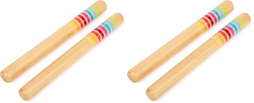 small foot Klangstäbe Sound aus Holz, Musikinstrument für Kinder, für Rhythmus- und Taktgefühl, ab 3 Jahren, 11496 (Packung mit 2)