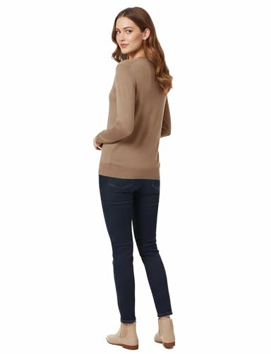 Image of Allsense Women's Long-Sleeve Crewneck Cardigan | Classic Button Down Sweater, Soft Fine Knit, Lightweight