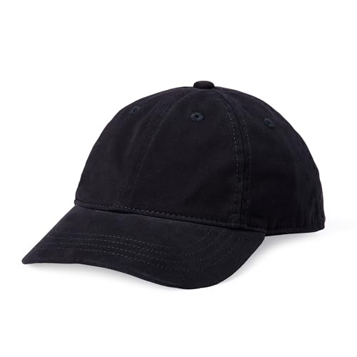 Amazon Essentials Unisex Kids Washed Cotton Baseball Cap for Boys and Girls Black Medium-Large