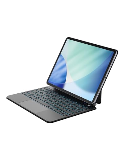 Bettdow Teclado para iPad Air 11' M4 2026/M3 2025/M2 2024, Español Ñ Ligera de Aleación de Aluminio Magnético Flotante Diseño Teclado con Trackpad para Air 5ª/4ª 10,9'/iPad Pro 11' 4ª/3ª/2ª/1ª, Negro