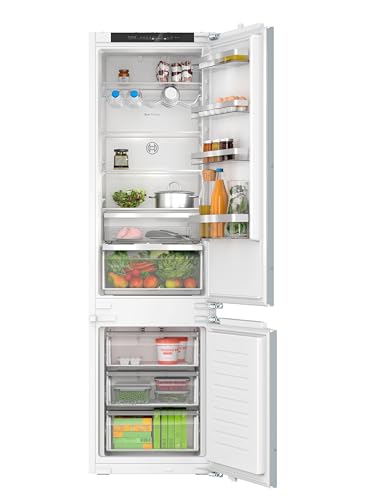 Bosch KIN96VFD0 Serie 4 XL Einbau-Kühl-Gefrier-Kombination, 194 x 56 cm Nische, 215 L Kühlen & 75 L Gefrieren, Made in Germany, VitaFresh XXL 0 °C, No Frost, Super Kühlen, Flachscharnier