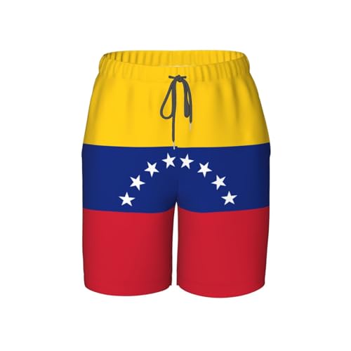 Flag of Venezuela Youth Beach Pants, Soft and Breathable, with Drawstring Waist, Suitable for Sports and Leisure.