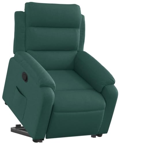 Genérico Wenjingqi Sillón reclinable elevable Tela Verde Oscuro, Verde 3204986
