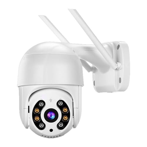 POAHNCU Cámara WiFi, Cámara Domo De Seguimiento, Cámara Inalámbrica For Exteriores, Cámara WiFi, Monitor De Vigilancia,para Entrada de jardín(5MP)