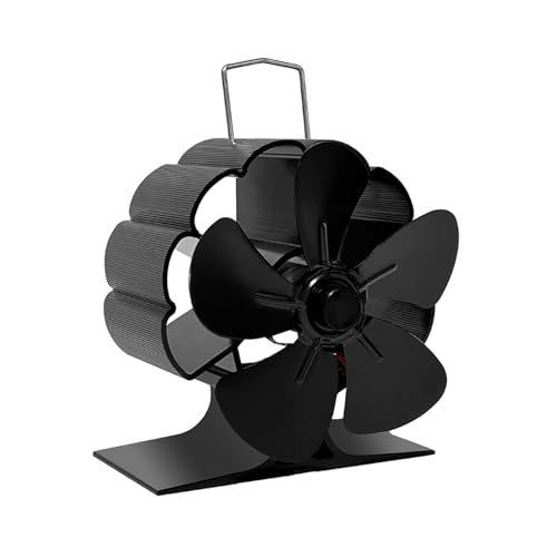 LfrXtra Ventilador de estufa alimentado por calor para quemar leña, ventilador silencioso de aleación de aluminio mejorado para un ambiente cómodo