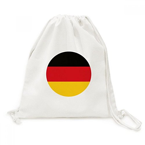 Mochila de lona com cordão da bandeira nacional da Alemanha com bandeira da Europa