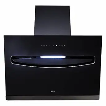 Elica 60 cm 1200 m3/hr Filterless Kitchen Chimney with 15 Years Warranty (EFL-S607 LTW VMS, Motion Sensor Control, Black)