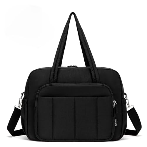 Image of CLUCI Weekender Travel Bag for Women Puffer Tote Bag Carry On Duffle Overnight Bags with Shoe Compartment