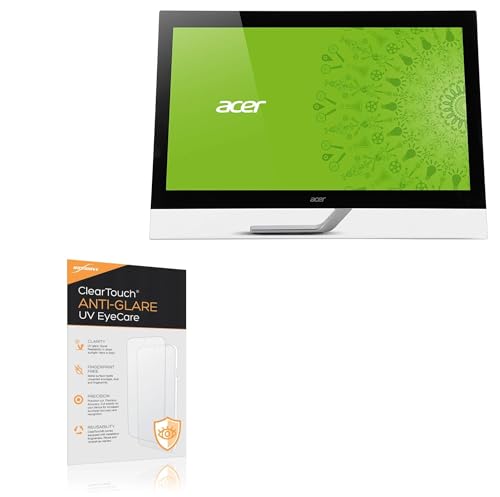 BoxWave Screen Protector Compatible With Acer T272HL (27 in) - ClearTouch Anti-Glare Anti-UV EyeCare (2-Pack), Filters out Harmful Blue Light Reduce Fatigue