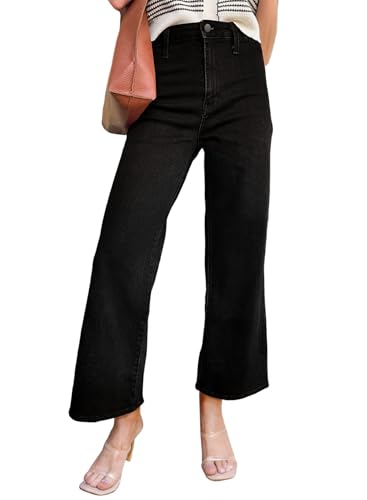 Astylish Womens High Waisted Jeans Stretchy Wide Leg Straight Trendy 2025 Summer Ankle Denim Pants