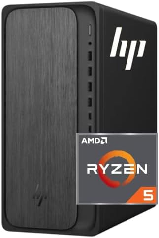 HP Secure & Productive Business Tower Desktop, AMD 6-Core Ryzen 5...