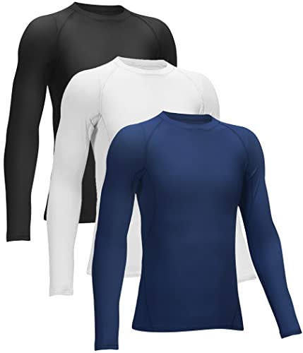 TELALEO 4, 3, 2, 5/1 Pack Boys' Girls' Compression Shirts Youth Long Sleeve Undershirt Sports Moisture Wicking Baselayer