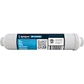 SpiroPure Inline Filter NSF Coconut Shell Granular Carbon Water Filter with 1/4" Quick-Connect, 2" x 10" (1 Pack)
