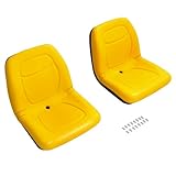 KUAFU Pair Tractor Seat Compatible with John Deere Gator 4X2HPX 4X4HPX XUV 620i XUV 850D F735 F725 F710 Replacement for VG11696 2PCS Plastic Yellow (PU)