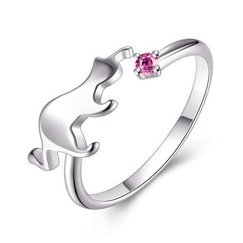 VIKI LYNN Bague Argent Femme Ajustable d'orteil de Chat Mignon Bague phalange Bague de Pied en...
