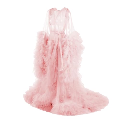 Tulle maternity robe for photoshoot Lingerie for Women Old Hollywood Robe Nightgown Tulle Bathrobe
