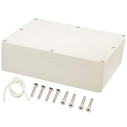 Zulkit Junction Box ABS Plastic Dustproof Waterproof IP65 Universal Electrical Boxes Project Enclosure Gray 15.0 x 10.2 x 4.1 inch (380x260x105 mm)