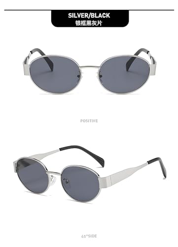 Women's Sunglasses Retro Oval Sunglasses for Men trendy Metal Frame Unisex Polarized Sunglasses Women Fashion Eyeglass2