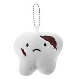 ELAYARD Weicher Zahnpflege Schlüsselanhänger Plüschzahn Motiv Kreativer Rucksackanhänger Kinderzahngesundheit