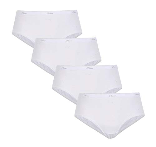 Hanes Ultimate Women's Comfort Cotton Hipster Panties (8, Hanes Platinum 100 Cotton White 4 Pack)