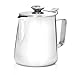 Kerafactum Brocca per caffè in acciaio inox | bricco per latte e panna teiera | Caraffa con coperchio per latte e tè | Pitcher Milk can manico 1000 ml