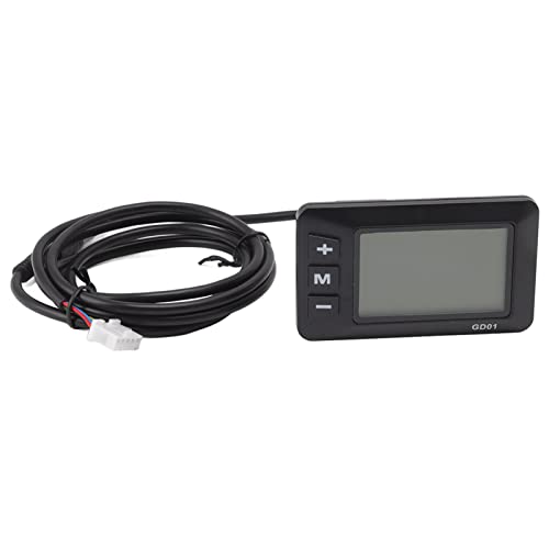 RiToEasysports Electric Display Panel, 24V 36V 48V Electric GD01 Meter Multi Data Display Electric LCD Meter with Water Connector Modification Accessories
