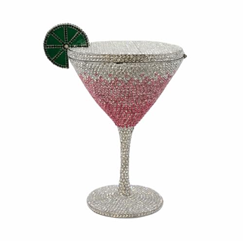 Image of Women Goblet Rhinestone Evening Bag Cocktail Cup Diamond Clutch Funny Crystal Prom Handbag Wedding Purse for Party
