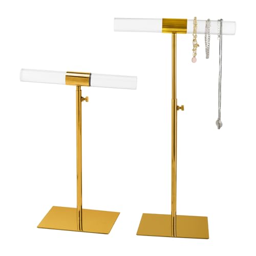 MCKECHSION Jewelry Display Stand 2 Packs Stainless Steel Purse Display