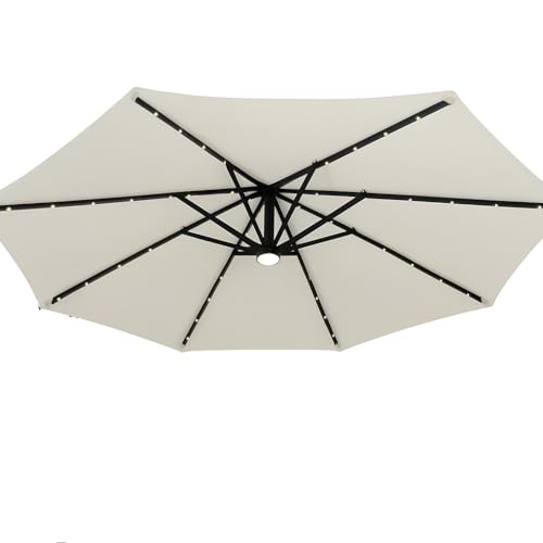 Image of Invezo Garden Umbrella LED Side Pole Round Outdoor Patio Umbrella (9ft diameter) Patio outdoor /Big Size Outdoor /Balcony Umbrella.